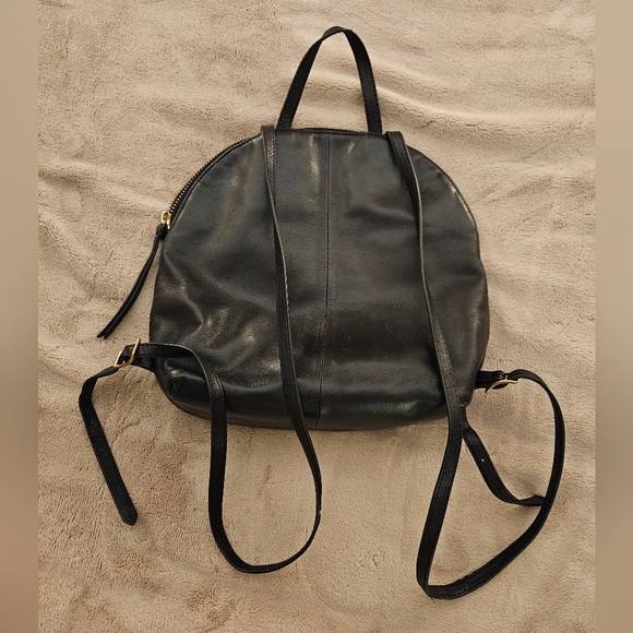 Margot Black Leather Backpack - Picture 6 of 9